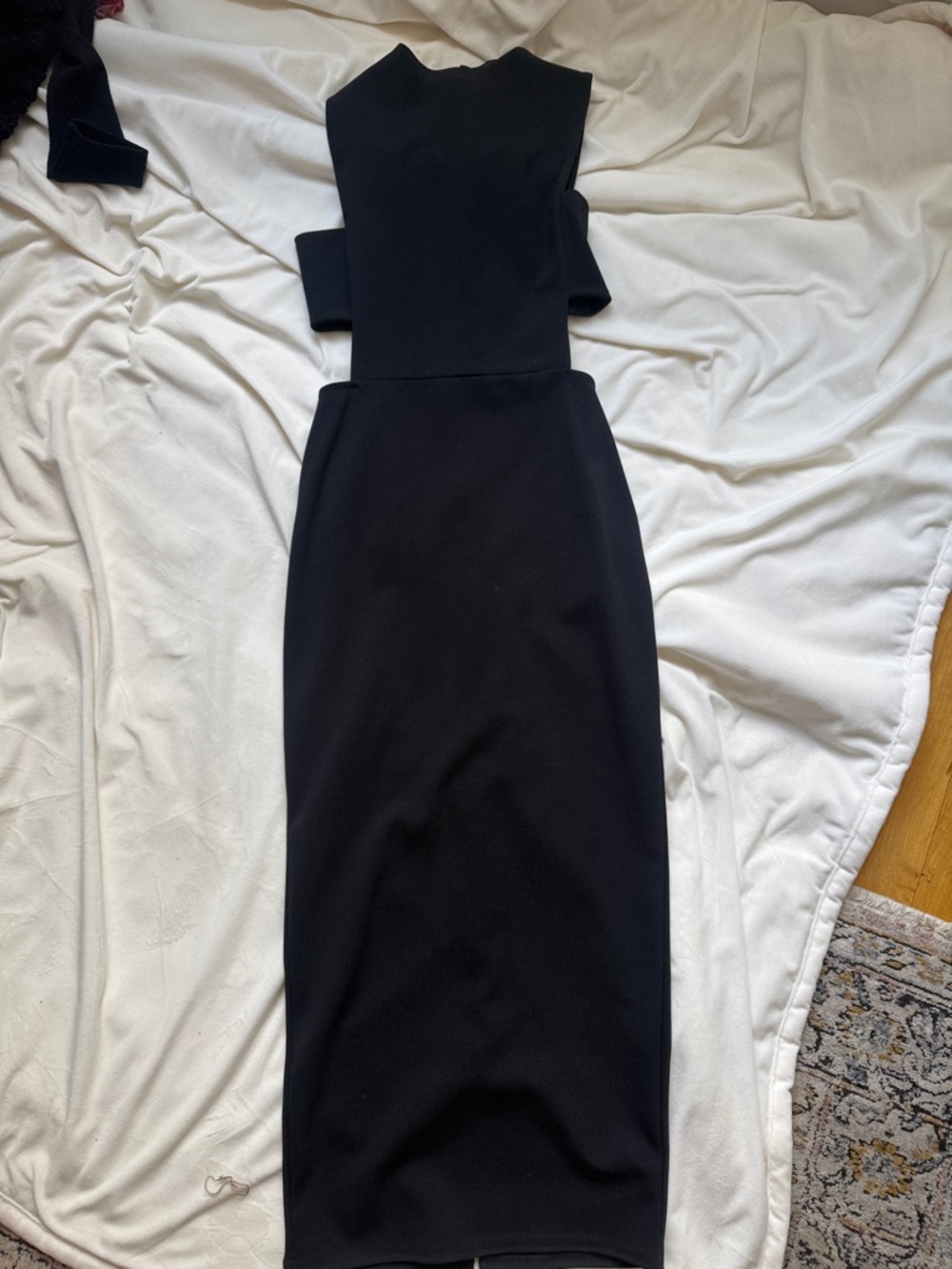 Missguided Black Sleeveless Cutout Midi Dress